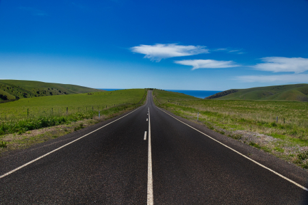 Country Highway  Image of horizontal, pavement stock image