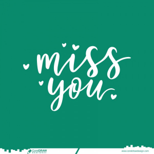 miss you poster vector design