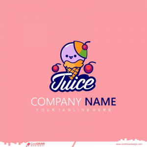 juice logo design cdr vector
