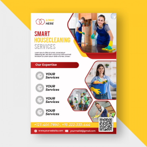 Homecleaning cleaning service standee design poster vector