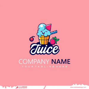 juice logo template design cdr vector