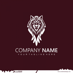 wolf logo template cdr vector design