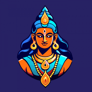 Abstract india god lord ram colorful head vector digital art