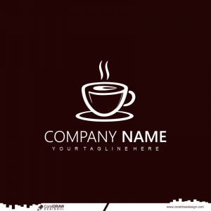 coffee logo template cdr vector design