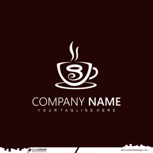 coffee logo template cdr vector