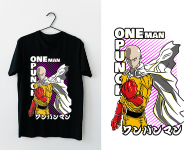 Once Punch Man Anime Oversize T-shirt Print Vector Design For Free With Source Files