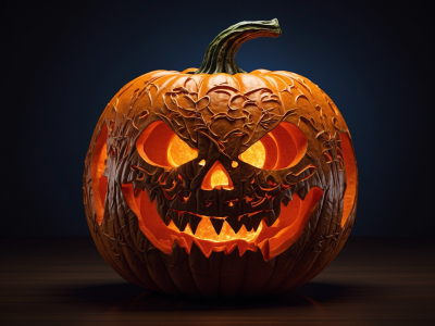 halloween pumpkin jack-o-lantern 3d render 3d illustration
