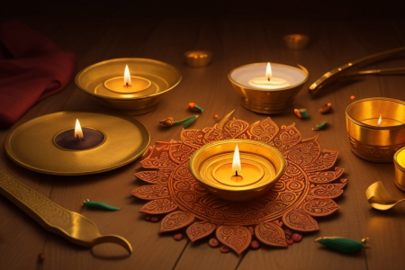 Download Candle light with dark and bokeh background celebrated