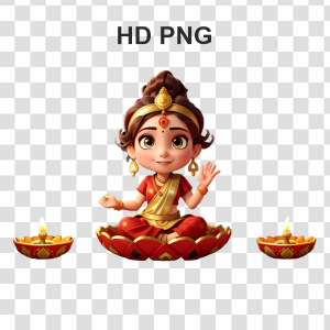 Diwali 3D Girl Cartoon Character High Quality Png Download For Free 2023