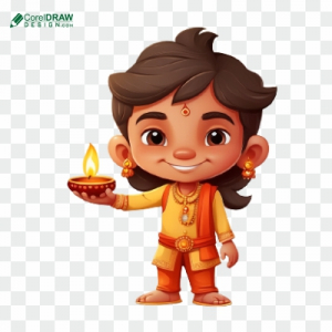 Ai Generated 3d Diwali Cute Cartoon Boy Hd High Quality Png For Free