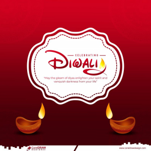 shube diwali diya on happy diwali background cdr download now