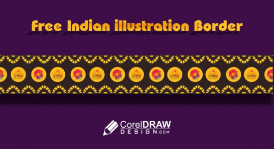 Free Indian illustration Border Design For Diwali 