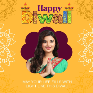 Personalize Diwali Template Design With Mandal Design With CDR file For Free