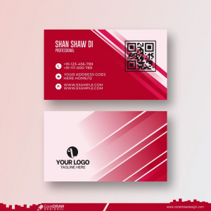  corporate red business card design vector cdr