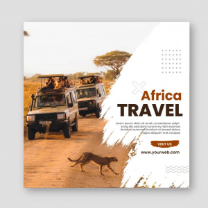 Abstract travel to africa banner vector