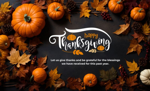 Happy Thanksgiving text poster design & background