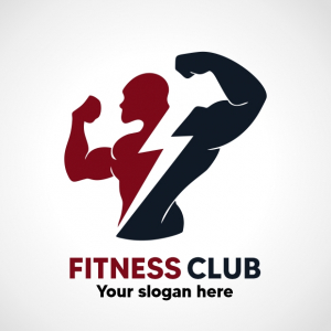 Fitness club logo, gym logo concept and idea, power man logo, free gym logo design template, free vector and images on coreldrawdesign