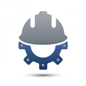 Abstract metal gradient mechanic icon logo vector