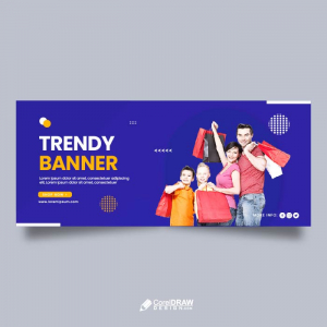Abstract trendy fashion banner corporate free vector