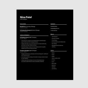Free Resume Template Design With Cdr File For Free