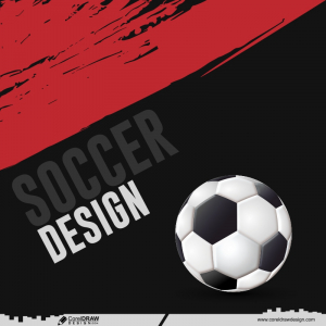 soccer background template design cdr