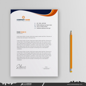 company letterhead template latest design CDR vector