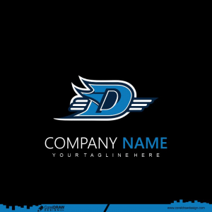 D Wings Logo design cdr