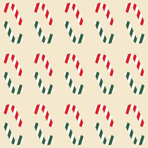 Red and green stick christmas decoration Vector