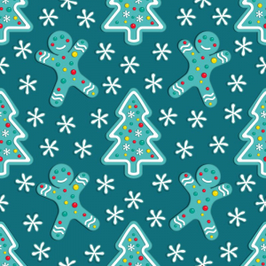 christmas teddy & tree background decoration vector