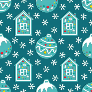 christmas balls & winter background decoration vector