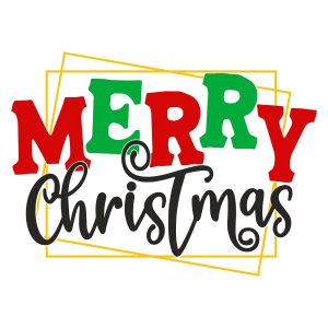 Merry Christmas 2023 Text With Frame For Free With Cdr File