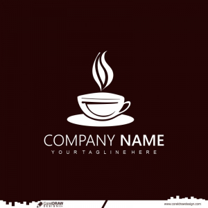 coffee logo design template cdr vector 