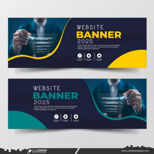 corporate web business banner vector download
