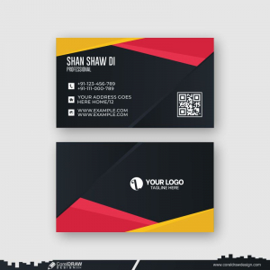 dark & colorfull business card stylish design cdr