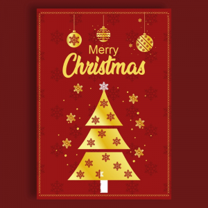 Red and Gold Christmas 2023 Wishing Template Vector Design Download For Free