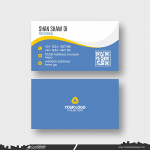 business card baby blue design cdr