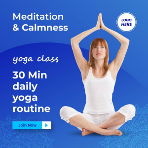 Abstract yoga meditation banner vector