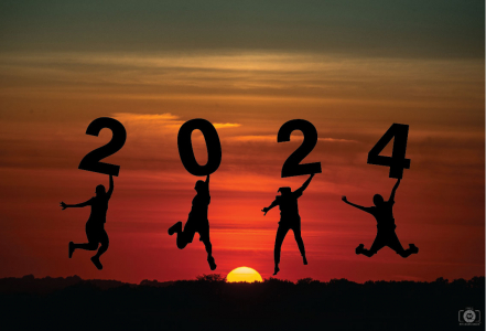 Happy New Year 2024 Vector Design With Ai File For Free
