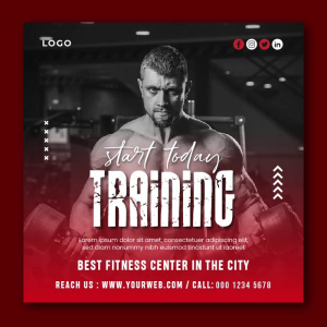 Gym Banner Vector Art Icons and Graphics  free