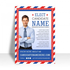 Presidential election of america voting campaign poster vector art
