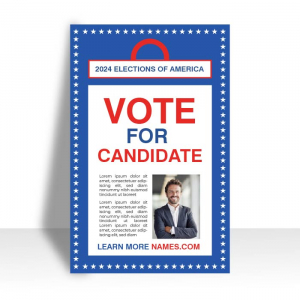 Abstract election campaign poster vector free
