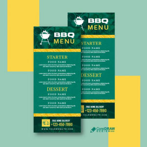 Abstract bbq menu food restaurant vector