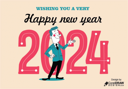 New year2024 design with vector file for free