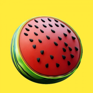 3D illustration of watermelon
