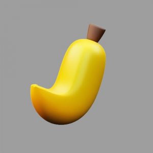 Banana 3d rendered illustration free