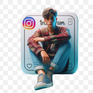Viral instagram 3d Chracter Dp For Boys Png and Jpeg  Download For Free