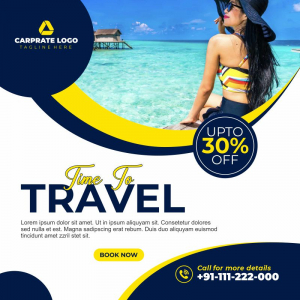 travel banner business template design CDR download
