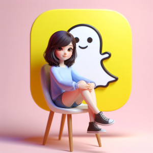 Cute Anime 3d Girl With Snapchat Logo For Profile and Dp Download For Free