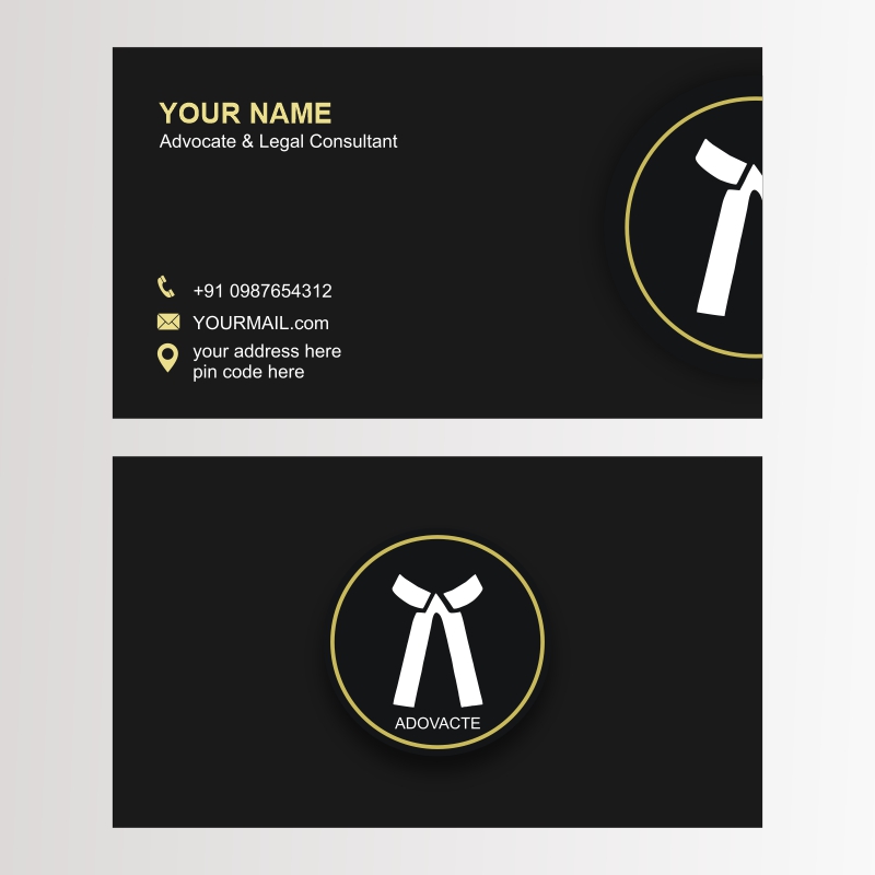 Advocate or Legal Work Visiting Card Vector Design For free