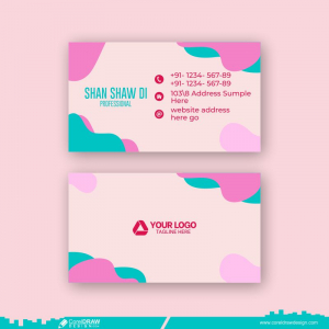 abstract business card design cdr